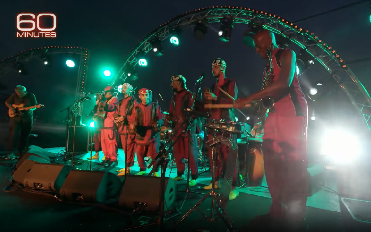 Sulaiman Hakim performs live at the Gnawa Music Festival in Morocco 2003